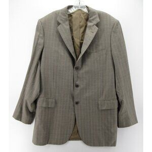 Luciano Barbera Sport Coat 44 Blazer Wool Pinstripe Business Italy